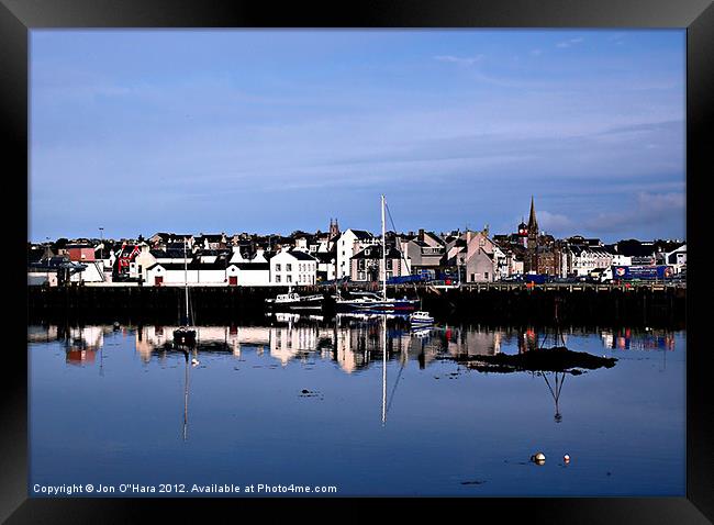 Harbouring reflections Framed Print by Jon O'Hara