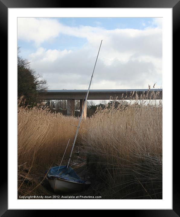 Abandoned in the reeds Framed Mounted Print by Andy dean