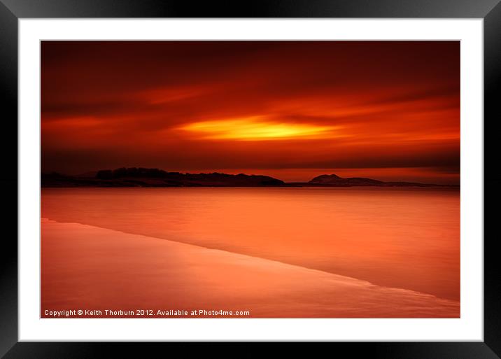 The Evening Sunset over Arthurs Seat Framed Mounted Print by Keith Thorburn EFIAP/b
