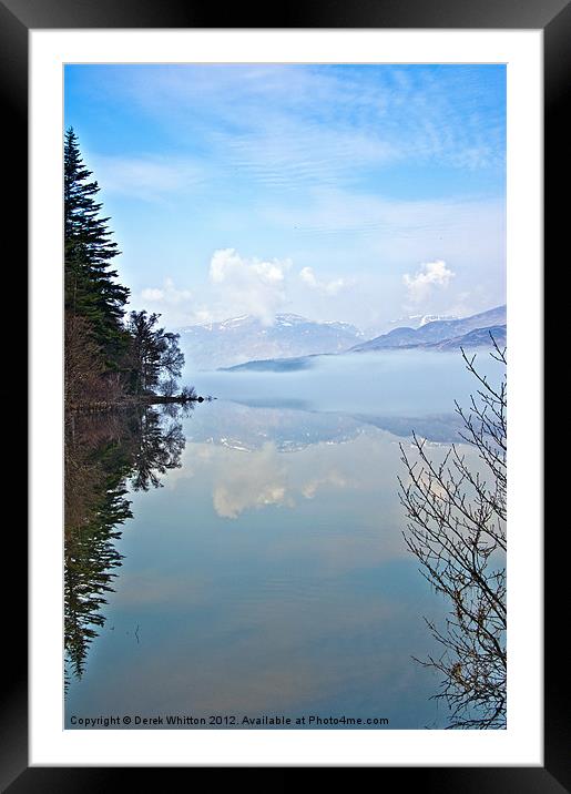Misty reflections Framed Mounted Print by Derek Whitton