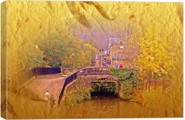 Bridge at Hebden Canvas Print by Jacqui Kilcoyne