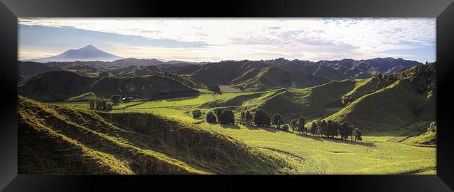 The hills of Hobbiton Framed Print by Keith Thorne