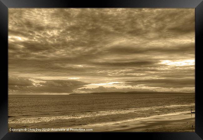 Southbourne Beach Framed Print by Chris Day