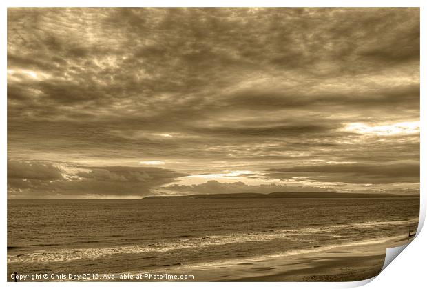 Southbourne Beach Print by Chris Day