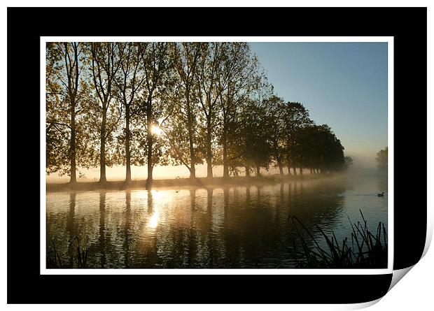 Misty Morning by the River Print by Simon Deacon