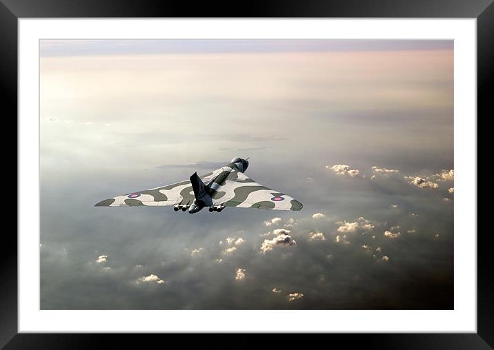 Vulcan over the Channel Framed Mounted Print by Gary Eason