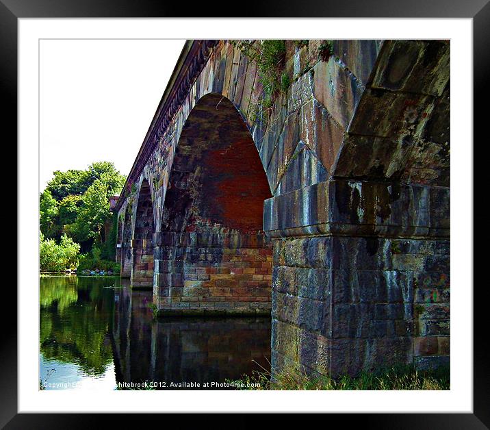 Across the bridge Framed Mounted Print by michelle whitebrook