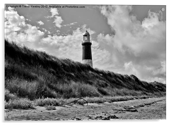 Old Lighthouse - Spurn Point Acrylic by Trevor Kersley RIP
