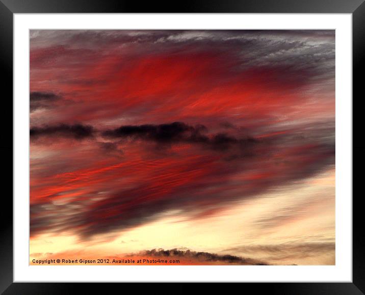 Skyscape reds Framed Mounted Print by Robert Gipson