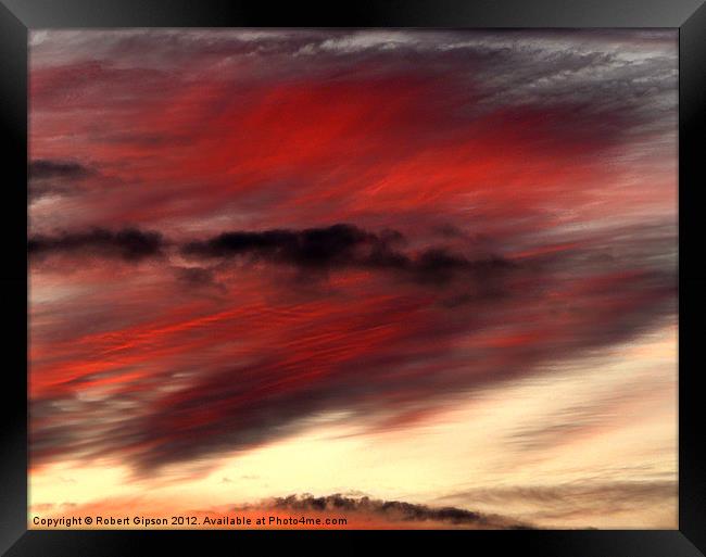 Skyscape reds Framed Print by Robert Gipson