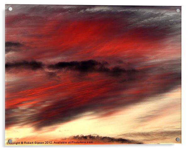 Skyscape reds Acrylic by Robert Gipson