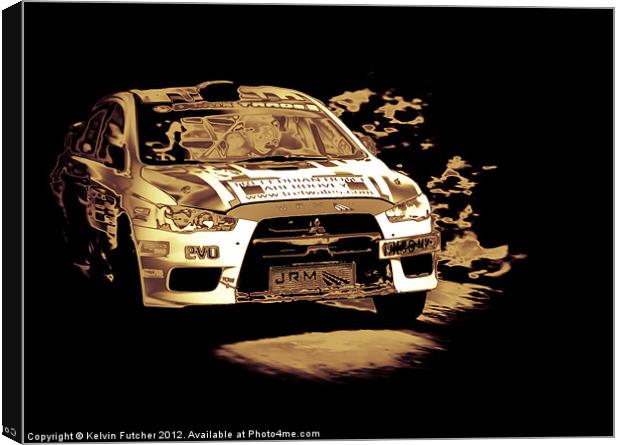 Mitsubishi Evo X Canvas Print by Kelvin Futcher 2D Photography