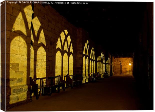 Durham Cathedral Cloisters Canvas Print by DAVID RICHARDSON