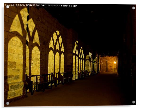 Durham Cathedral Cloisters Acrylic by DAVID RICHARDSON
