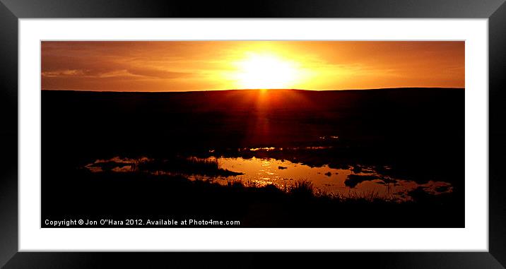 Golden sunset on the Mor Framed Mounted Print by Jon O'Hara