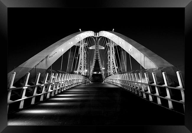 Millenium Bridge at Salford Quays Framed Print by Wayne Molyneux