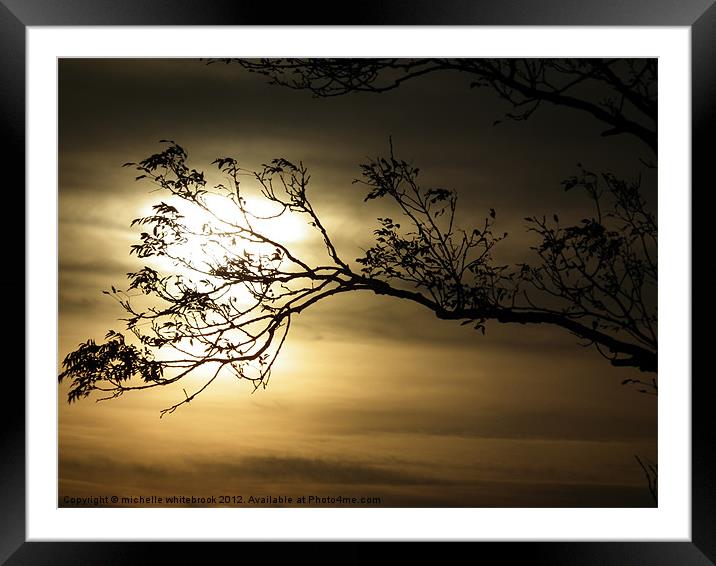 Sunrise Framed Mounted Print by michelle whitebrook