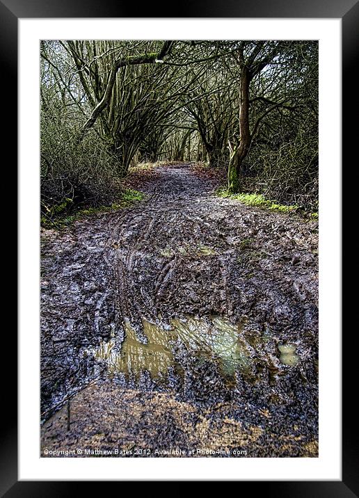Muddy Path Framed Mounted Print by Matthew Bates