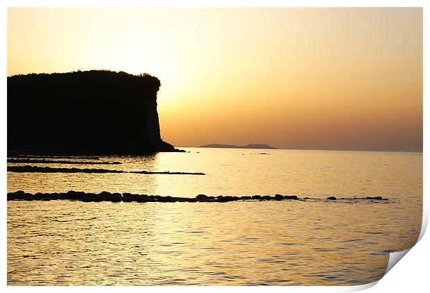 Sunset In Corfu Print by Michael Ghobrial
