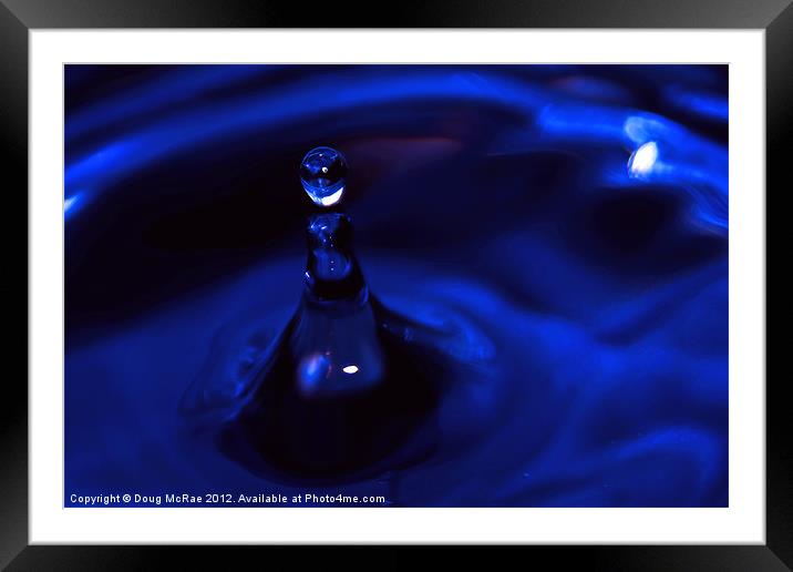 Blue splash Framed Mounted Print by Doug McRae