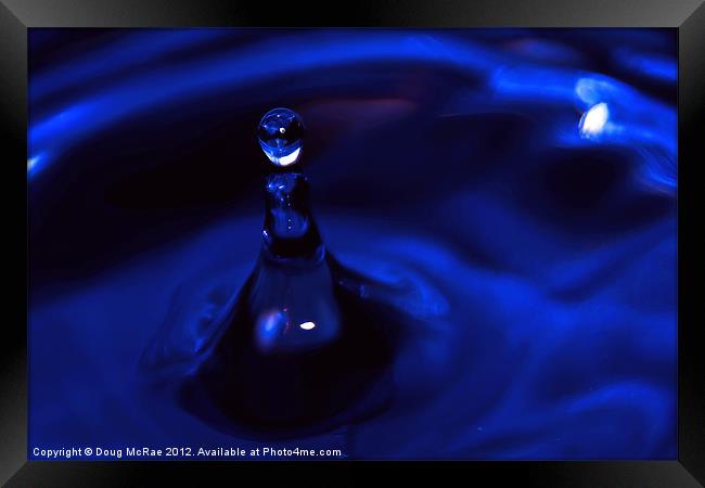 Blue splash Framed Print by Doug McRae