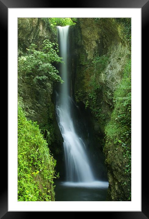 Waterfall at Dyserth Framed Mounted Print by Wayne Molyneux
