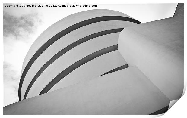 Guggenheim Facade Print by James Mc Quarrie