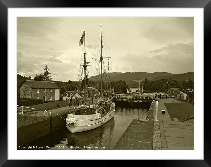 At Fort Augustus Framed Mounted Print by Steven Watson