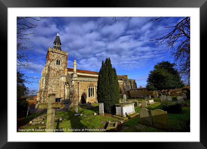 St James the Great Colchester Framed Mounted Print by Darren Burroughs