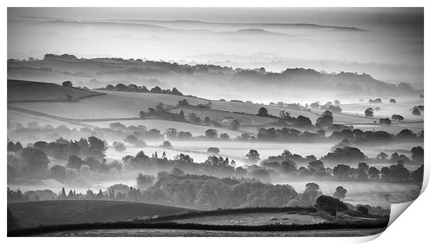 Morning Mists Print by Daniel Bristow