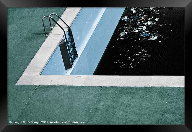 Swimming Pool Steps Framed Print by JG Mango