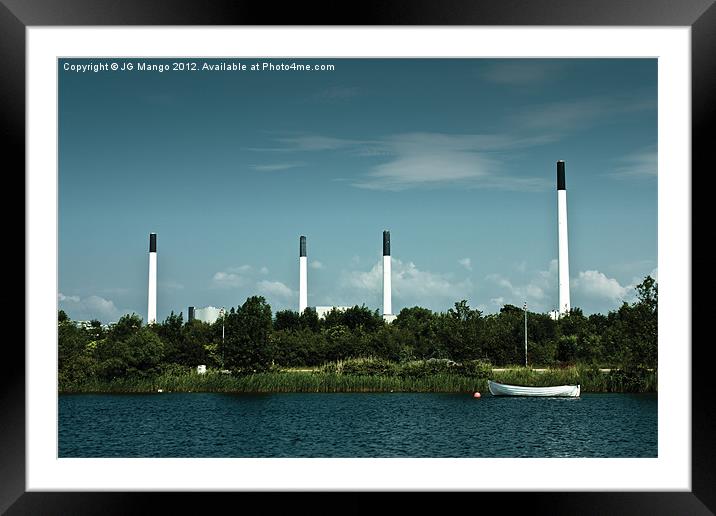 Copenhagen Chimney Stacks Framed Mounted Print by JG Mango