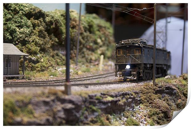 virginian model train Print by aron james glasser