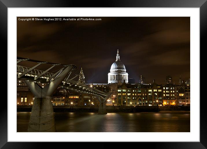 St Pauls London Framed Mounted Print by Steve Hughes