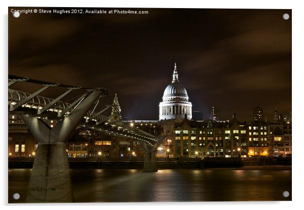 St Pauls London Acrylic by Steve Hughes