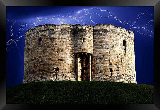 Cliffords Tower in York Framed Print by Roger Green