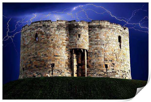 Cliffords Tower in York Print by Roger Green