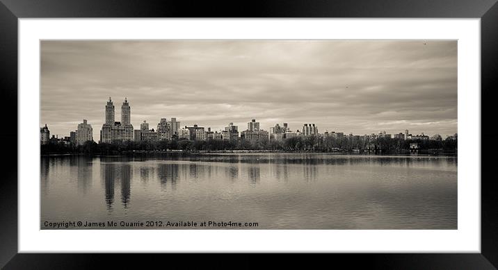 New York Central Park Skyline Framed Mounted Print by James Mc Quarrie