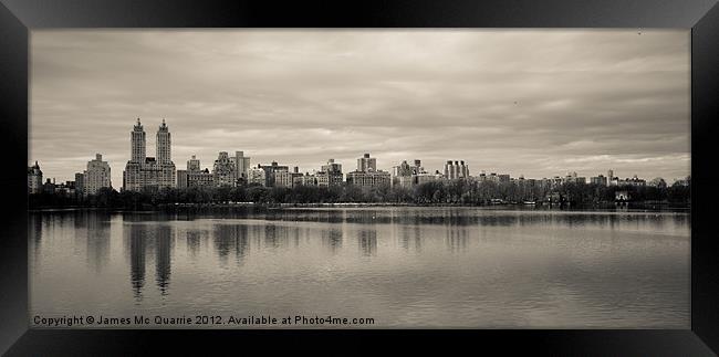 New York Central Park Skyline Framed Print by James Mc Quarrie