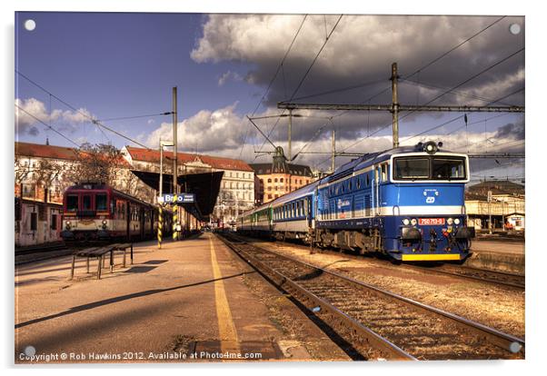 Brno Station Acrylic by Rob Hawkins