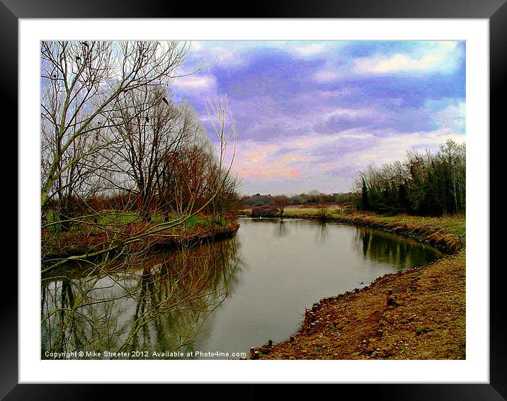 Downstream Framed Mounted Print by Mike Streeter