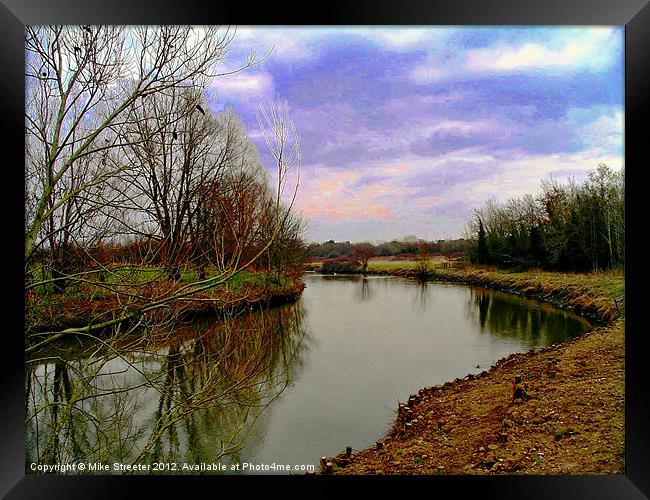 Downstream Framed Print by Mike Streeter