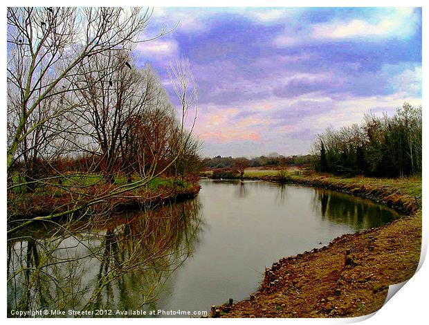 Downstream Print by Mike Streeter
