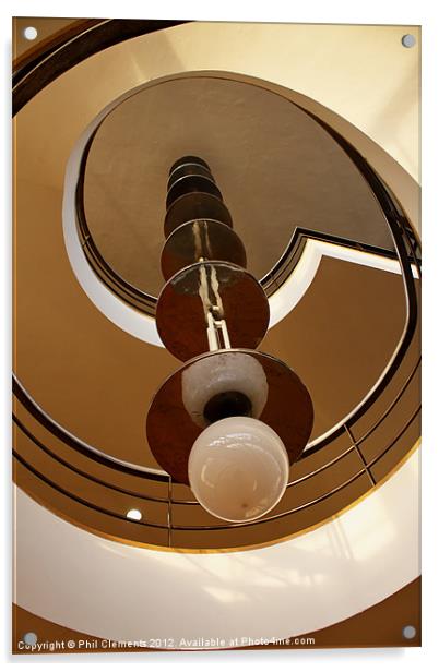 De La Warr Staircase Acrylic by Phil Clements