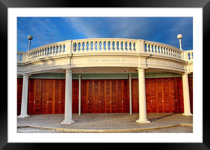 The Colonnade, Bexhill Framed Mounted Print by Phil Clements