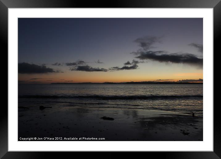 BRAIGHE BEACH COPPER REFLECTION Framed Mounted Print by Jon O'Hara