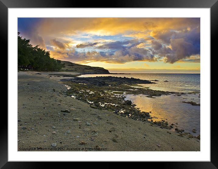 Enchanting Sunset Over Rodrigues Island Framed Mounted Print by Gilbert Hurree