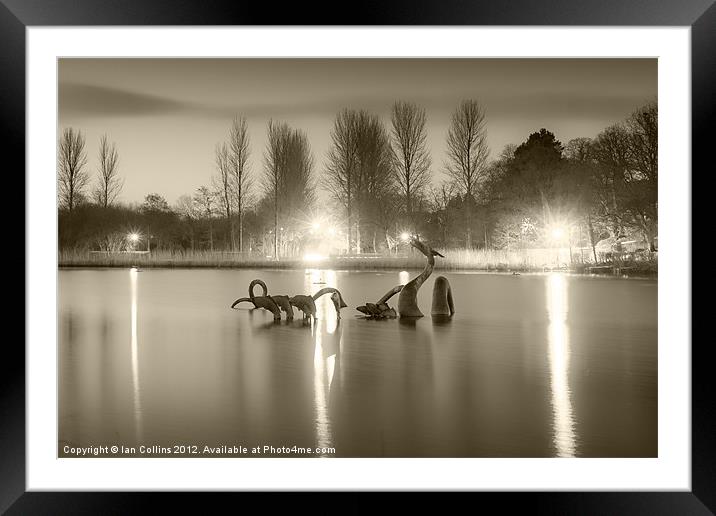 The Dragon in the Lake Framed Mounted Print by Ian Collins