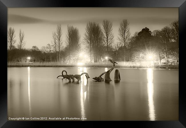 The Dragon in the Lake Framed Print by Ian Collins