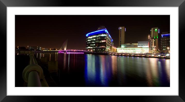 Salford Quays Media City Framed Mounted Print by Wayne Molyneux